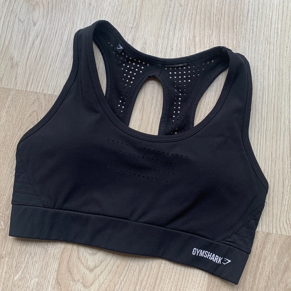 Gymshark Black Sports Crop Size XS - Picture 3 of 5